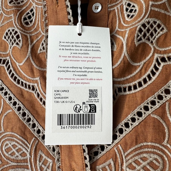 Sezane Caprice dress in Camel Size 6 - Picture 8 of 13